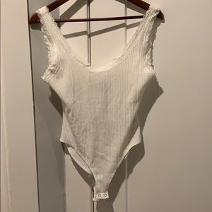 Forever 21 white lace body suit